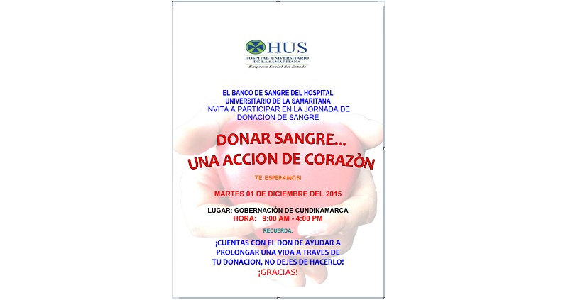 Los invitamos a participar en la jornada de Donación de Sangre que se realizará Mañana, 1o de diciembre


