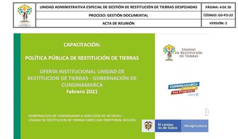 Municipios de Cundinamarca se capacitan en Ley de Víctimas y Restitución de Tierras








