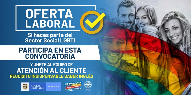 Convocatoria de oferta laboral para comunidades étnicas y sector social LGBTI de Cundinamarca