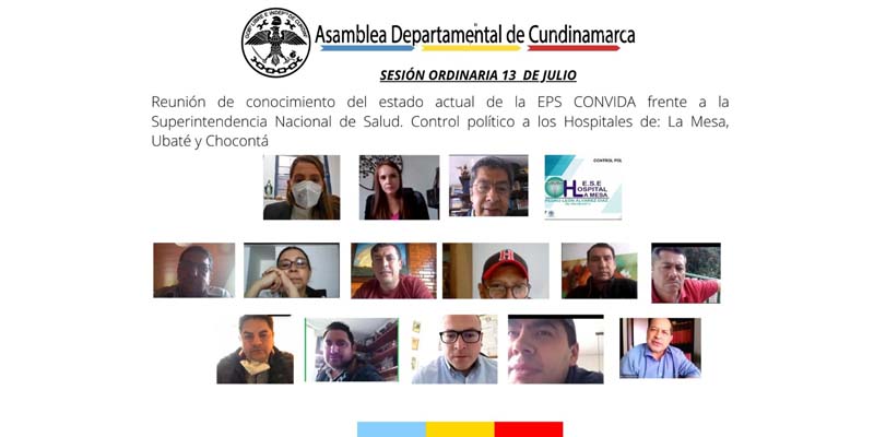 EPS Convida expone ante la Asamblea de Cundinamarca su estado actual