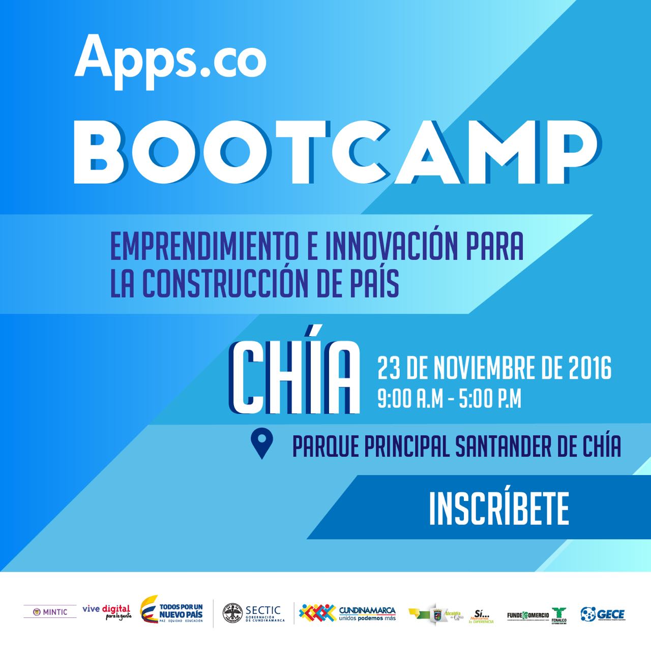 Chía, segundo escenario para el Bootcamp de emprendimiento e innovación