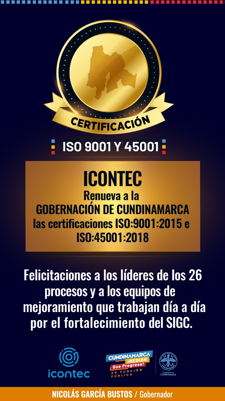 Recertificación ICONTEC 9001 y 45001 2022
