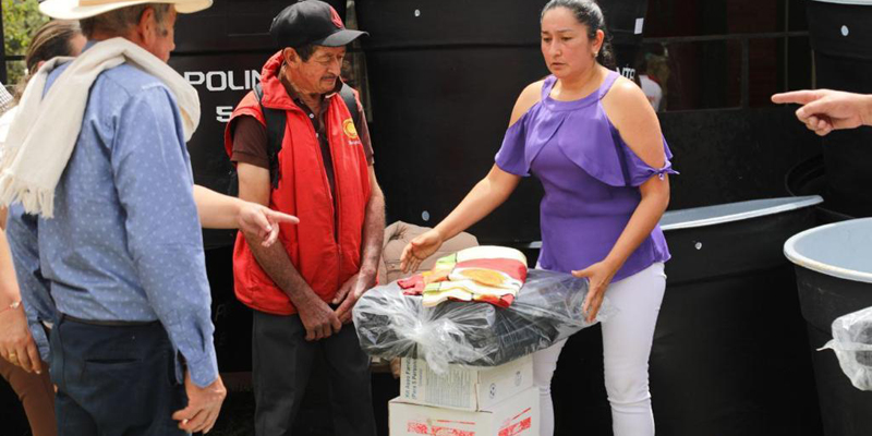 110 familias de Ubalá y Gama recibieron ayudas humanitarias

