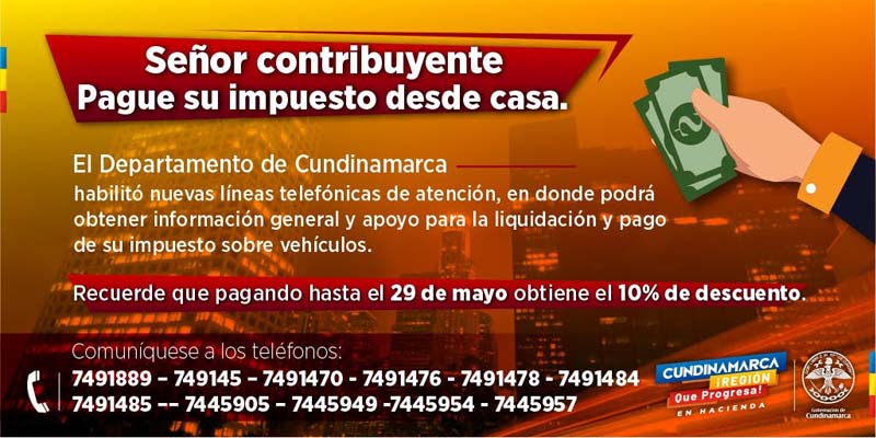 Pague su impuesto desde la comodidad de su casa







