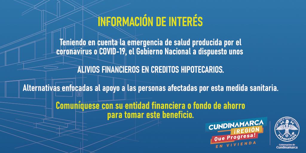Alivios financieros para deudores de créditos hipotecarios
 

