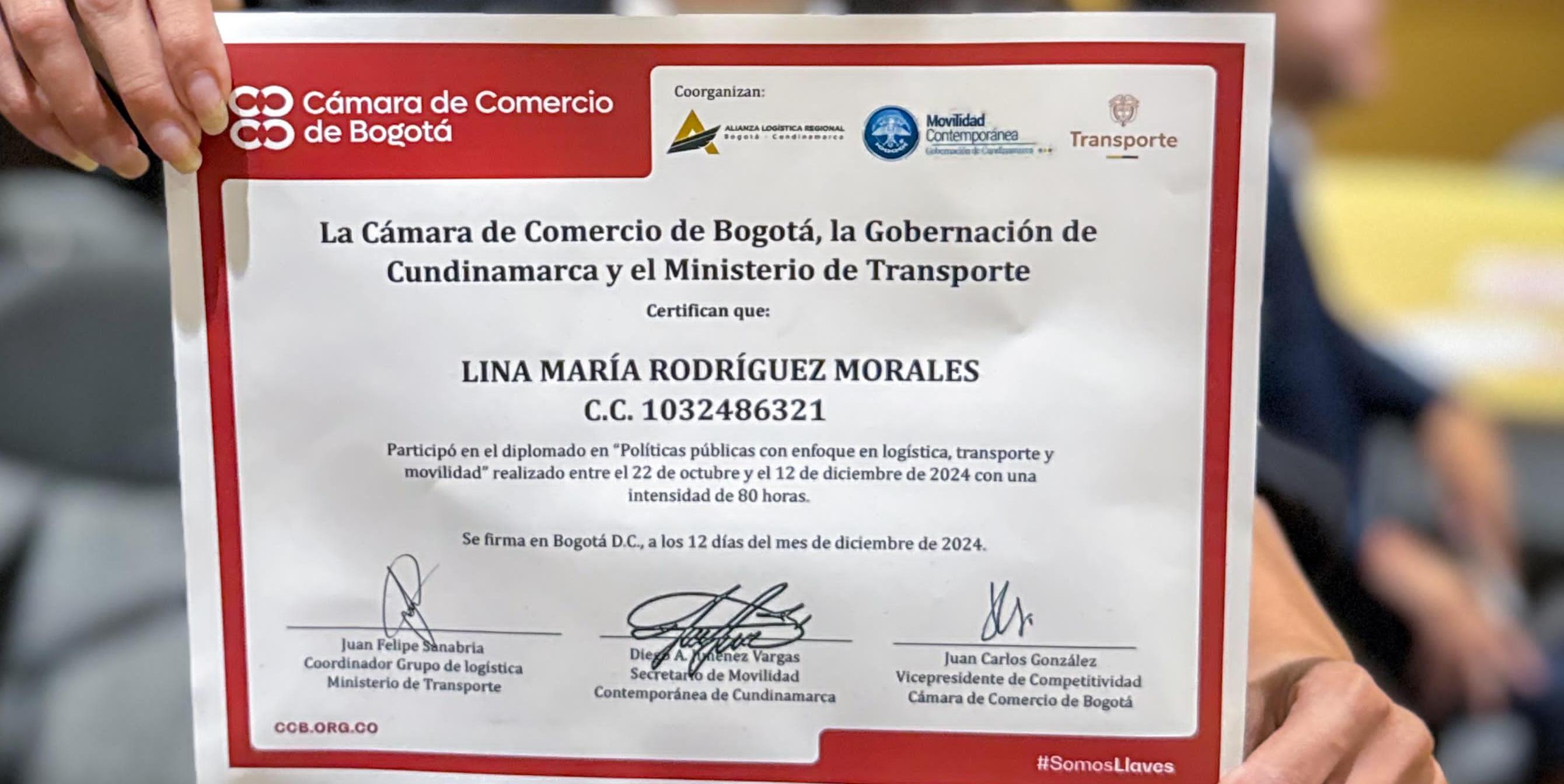 400 líderes se graduaron del diplomado en Políticas Públicas con enfoque en Logística y Movilidad 

