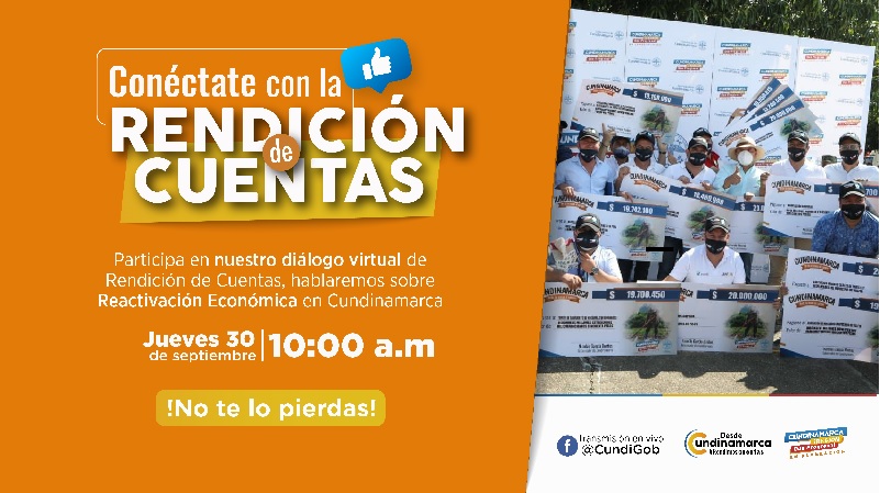 Desde Cundinamarca Rendimos Cuentas en diálogo virtual (Competitividad)