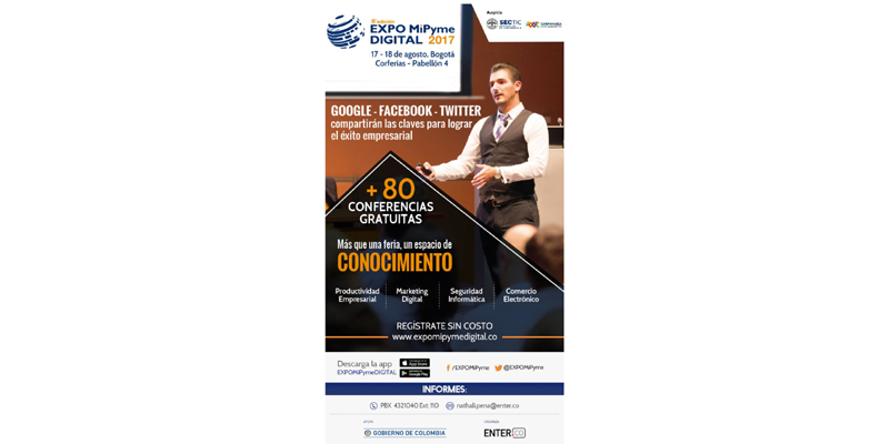 Gobernación de Cundinamarca dice presente en Expo MiPyme Digital 2017