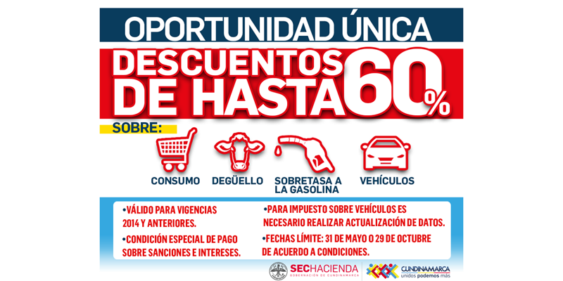 Beneficios hasta del 60% para ponerse al día en materia tributaria




