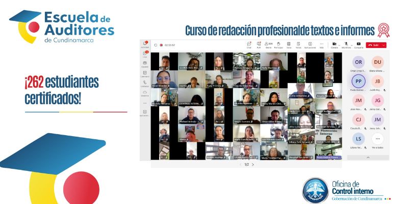 262 servidores públicos de Cundinamarca se certifican en redacción profesional de textos e informes