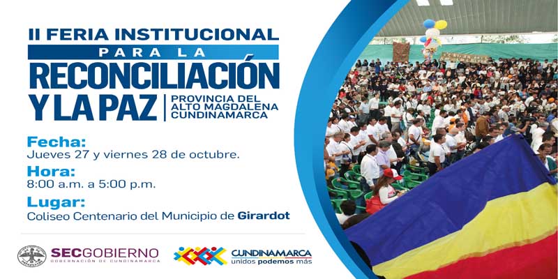 Segunda Jornada Institucional para la reconciliación y la paz en el municipio de Girardot
