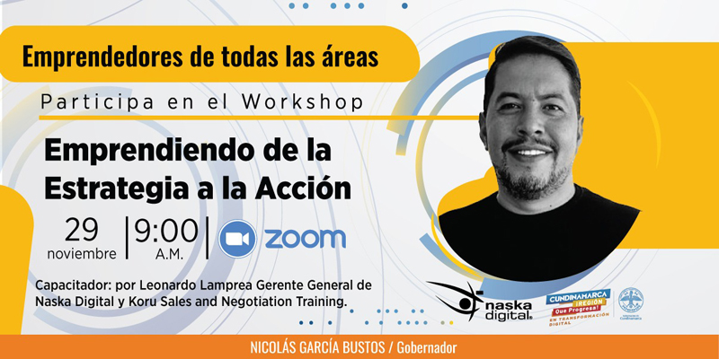 Participa este 29 de noviembre en el último workshop 2022 ‘Emprendiendo, de la estrategia a la acción’
