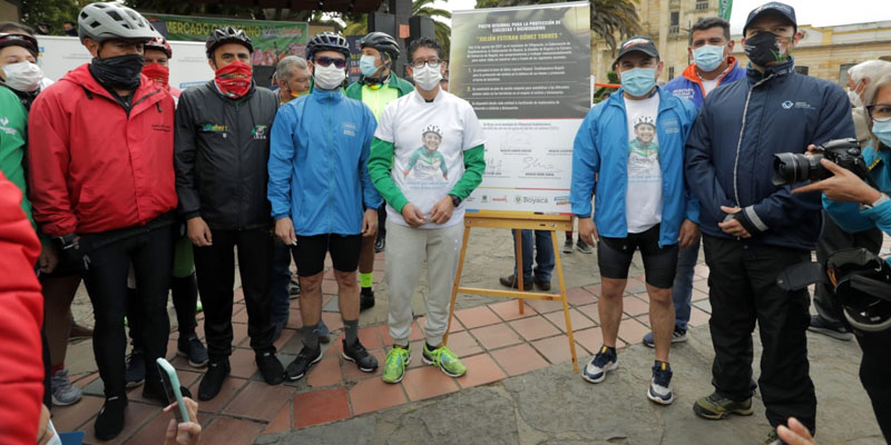 Gobernadores de Cundinamarca y Boyacá y Alcaldía de Bogotá suscribieron Pacto regional para protección de ciclistas
