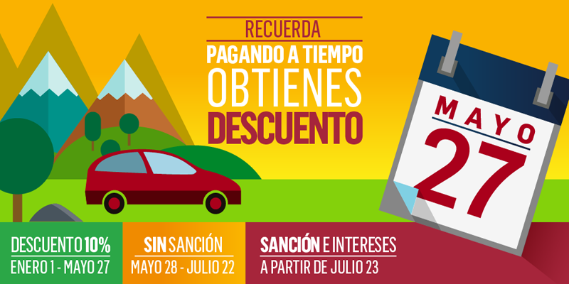 Hasta el 27 de mayo hay plazo para pagar el impuesto sobre vehículos, con descuento del 10 %