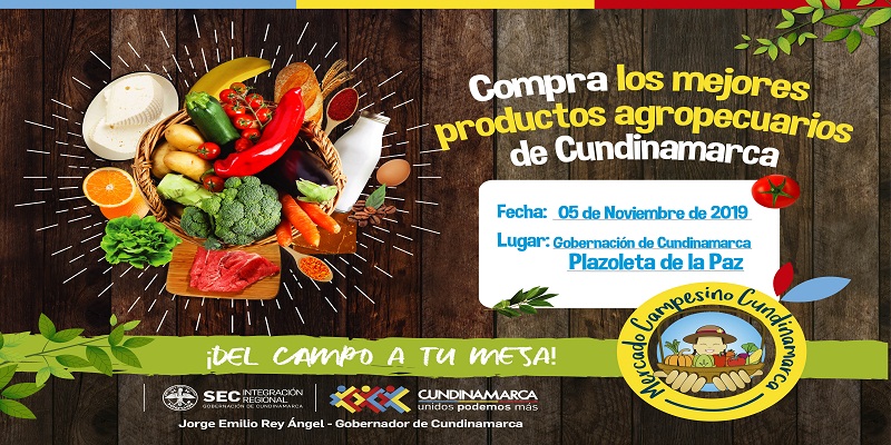 Este martes, Tercer Mercado Campesino en la Gobernación de Cundinamarca