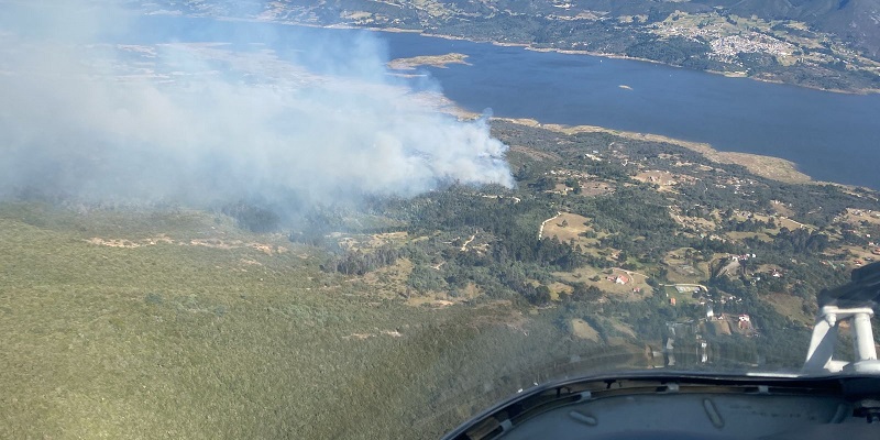 Incendio en Guatavita controlado en un 67 %
