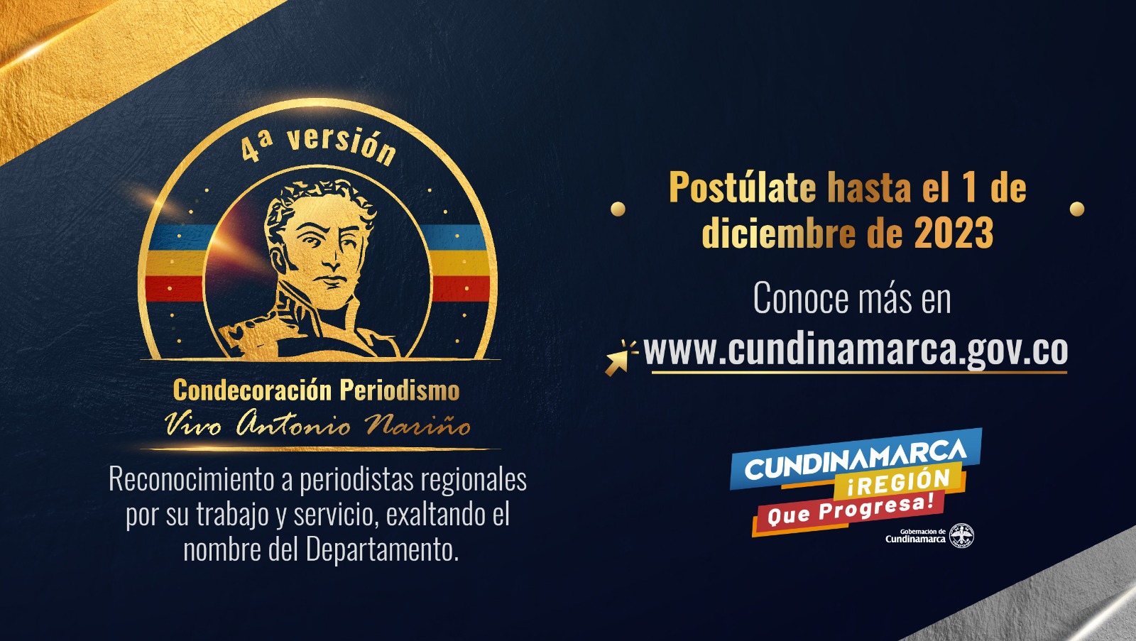 4ª versión Condecoración Periodismo vivo Antonio Nariño de Cundinamarca