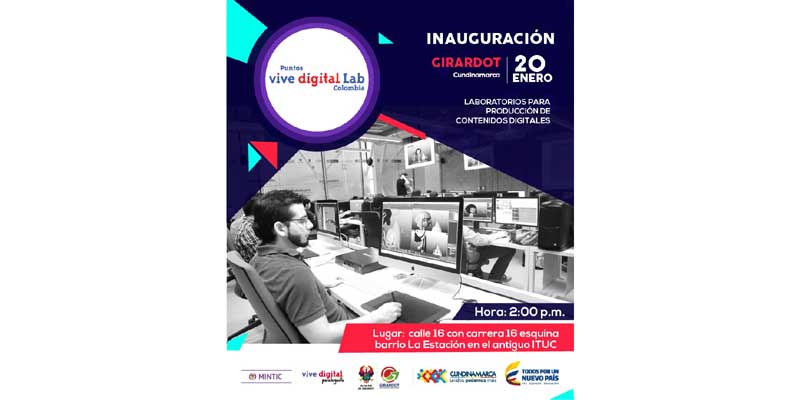 En Girardot se inaugurará el primer laboratorio de formación digital de Cundinamarca “Vive Digital LAB” 
