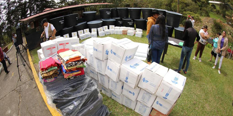 110 familias de Ubalá y Gama recibieron ayudas humanitarias

