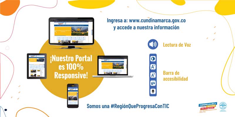 Portal Web de la Gobernación de Cundinamarca, 100% responsive