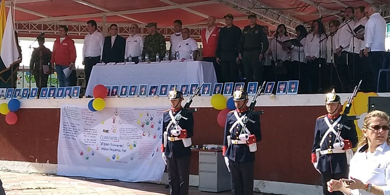 Cundinamarca rindió homenaje a los militares asesinados en la masacre de Gutiérrez