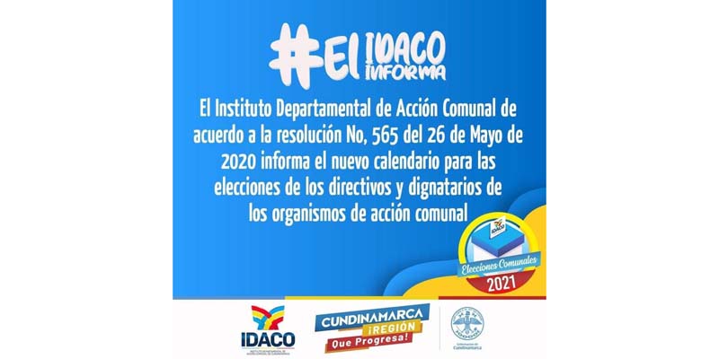 Aplazadas las elecciones de los organismos de acción comunal para el año 2021



