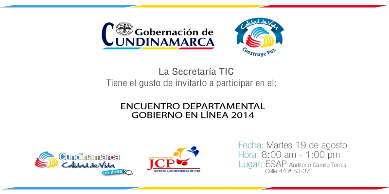 CUNDINAMARCA CONSOLIDA PROCESOS DE GOBIERNO EN LÍNEA