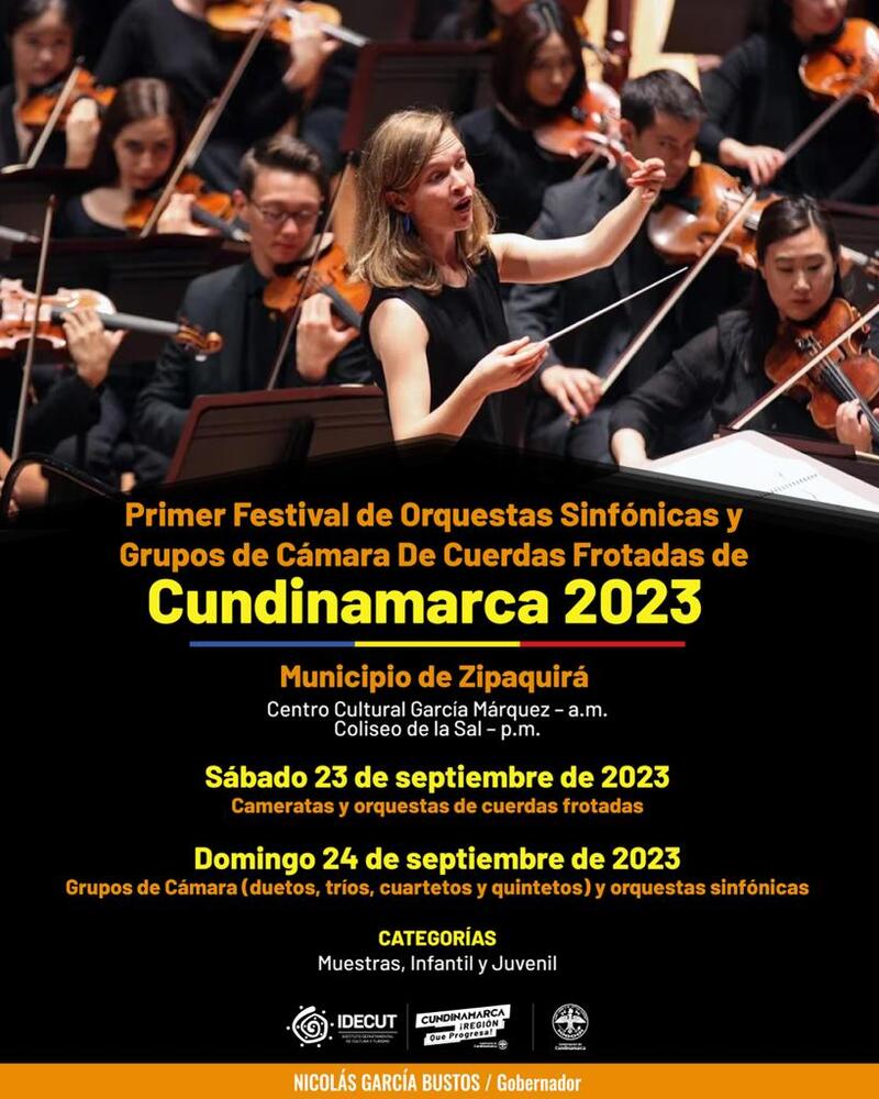 I Festival Departamental de Orquestas Sinfónicas y Grupos de Cámara de Cuerdas en Zipaquirá
