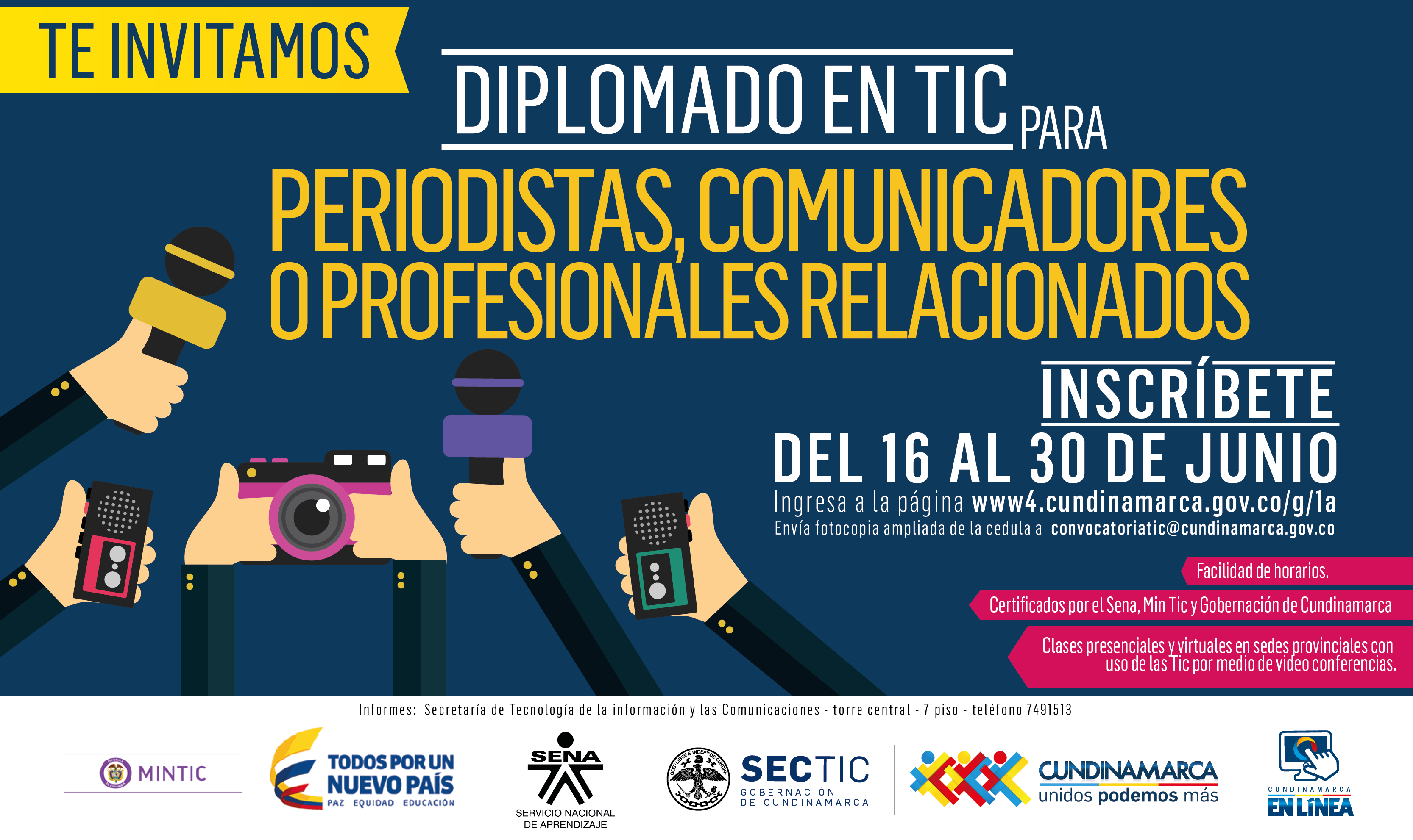 TIC para periodistas, el diplomado que ofrece la Gobernación de Cundinamarca