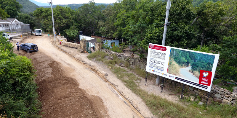 Rehabilitación de la vía Boquerón–Pandi va por buen camino