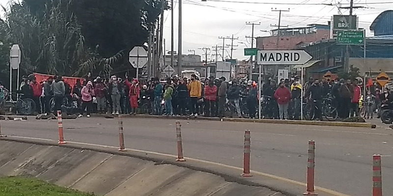 Cundinamarca amanece con bloqueos en vías de 11 municipios