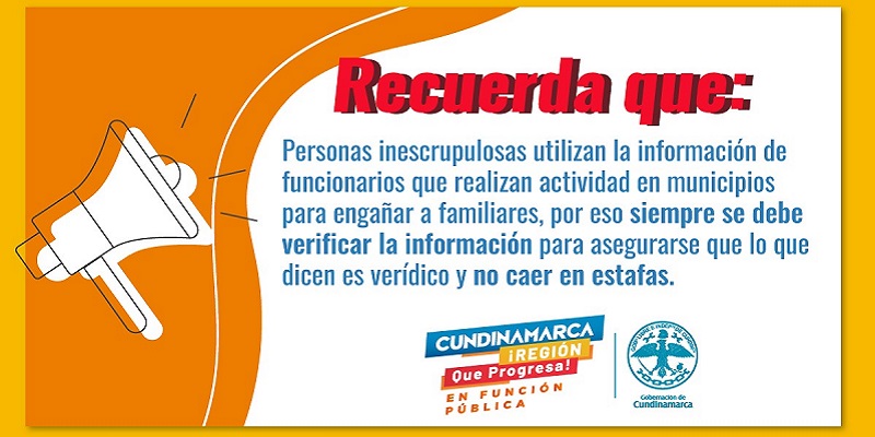 La Secretaría de la Función Pública del departamento de Cundinamarca, se permite informar a la ciudadanía:













