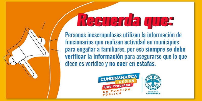 La Secretaría de la Función Pública del departamento de Cundinamarca, se permite informar a la ciudadanía:












