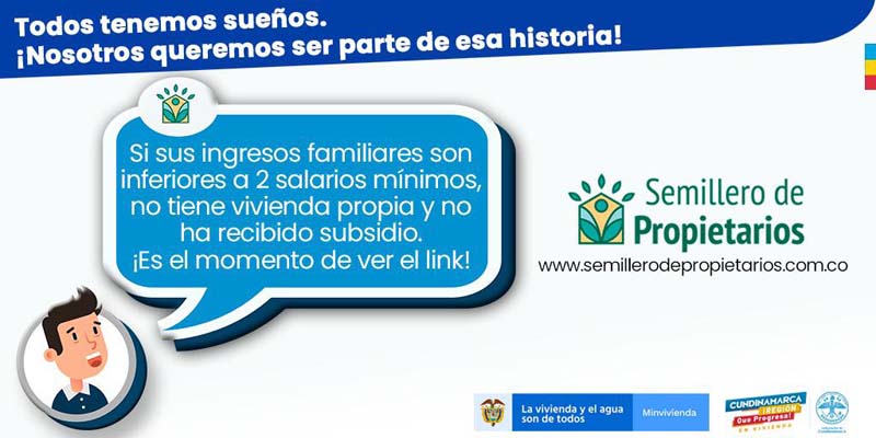 Municipios de Cundinamarca tienen padrinos para semillero de propietarios



