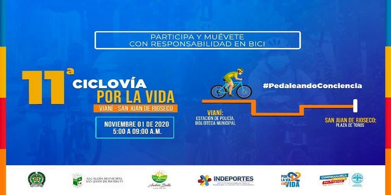 Ciclo vía por la Vida llega a las Provincias de Gualivá y Magdalena Centro