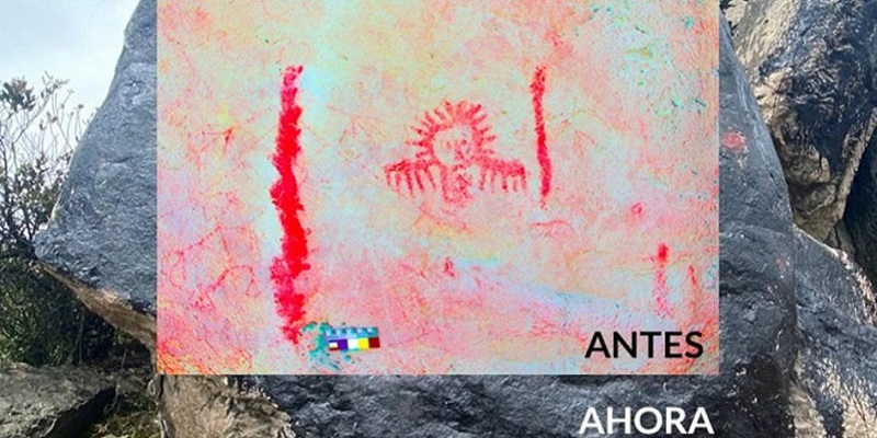 Gobernador de Cundinamarca rechaza los daños causados a pictograma muisca con más de 12.000 años de antigüedad