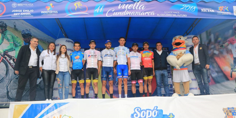 Wildy Enrique Sandoval, primer líder de la Vuelta a Cundinamarca