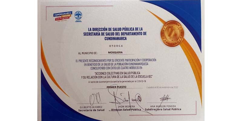 Cundinamarca presenta ganadores del ranking de desempeño municipal de IEC








