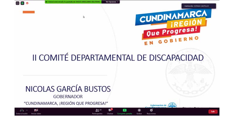 Cundinamarca comprometida con la población con discapacidad


