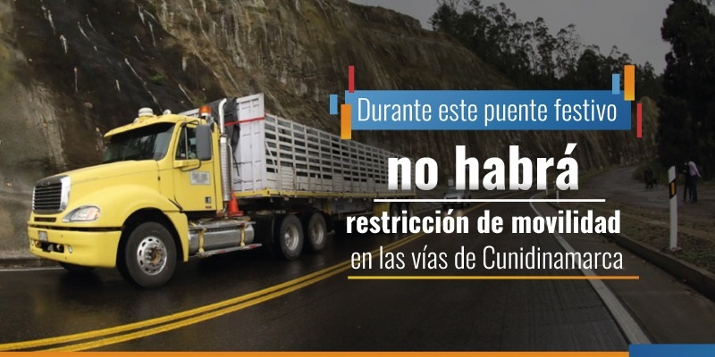 En este puente festivo de Todos los Santos NO habrá restricción de movilidad en vías de Cundinamarca