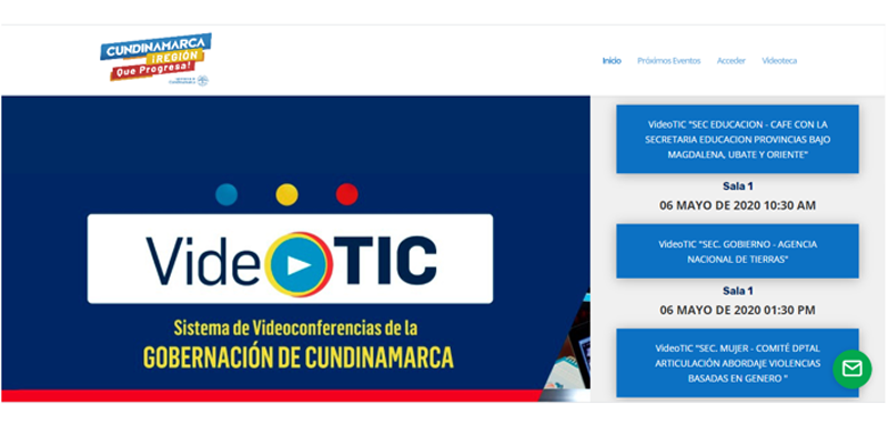 Más de veinte mil cundinamarqueses se han conectado a través del sistema de videoconferencia 


