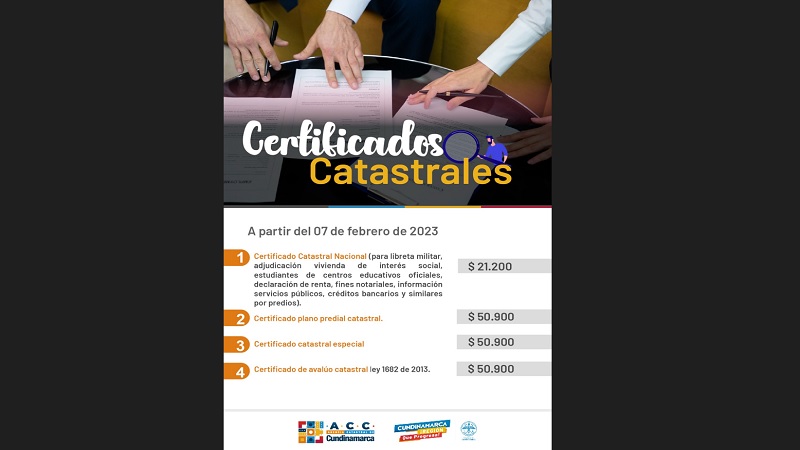 Actualización de productos y servicios catastrales en Cundinamarca 2023

