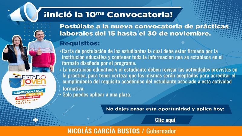 Abierta nueva convocatoria Estado Joven I semestre 2023
