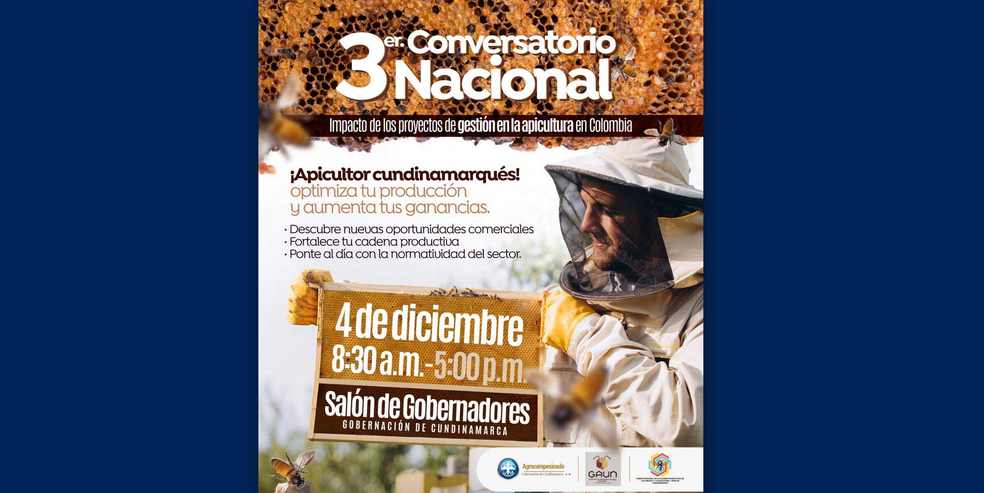 Cundinamarca será sede del Tercer Conversatorio Nacional de Apicultura 