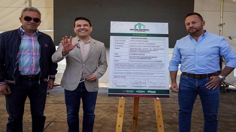 Gobernador Nicolás García suscribió acta de inicio de obra del Centro Cultural y de Convenciones “Tierra de artistas”