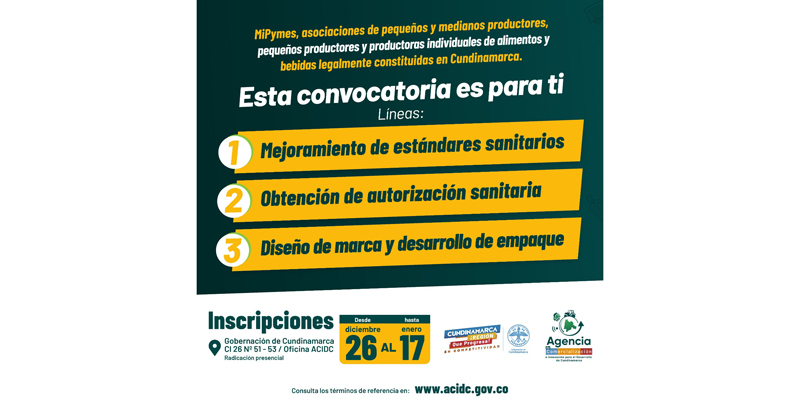Se abre convocatoria para seleccionar Mypimes y emprendedores que participarán en la “Ruta Aceleradora, Red de Progreso Agropecuario”