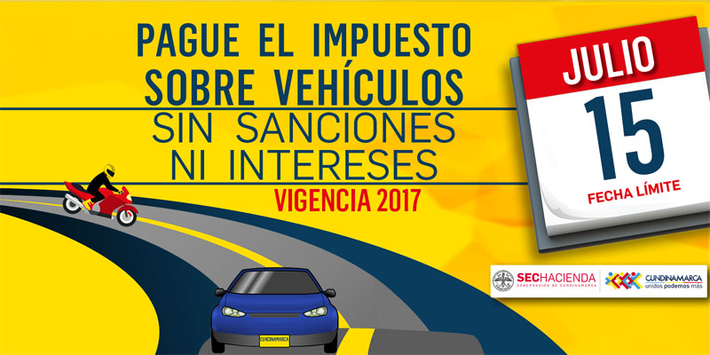 Pague el Impuesto sobre Vehículos de la vigencia 2017 sin sanciones  ni intereses






























