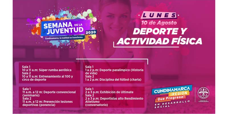 Semana de la Juventud 2020: ‘Cundinamarca, La realidad se transforma’ 




