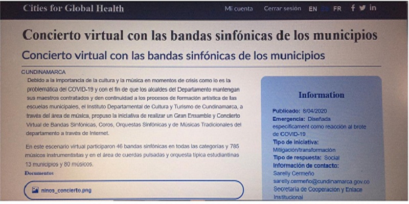 Cundinamarca se destaca  por sus buenas prácticas para afrontar el COVID-19
