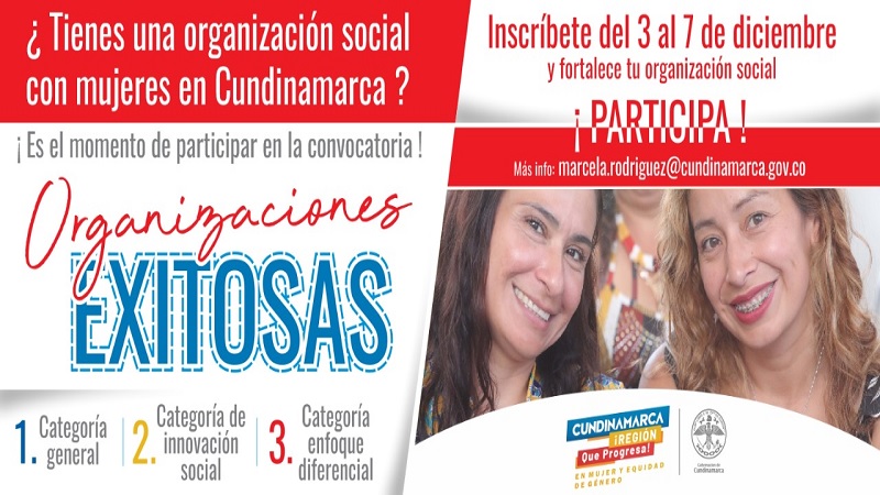 Abierta convocatoria “Organizaciones exitosas”


